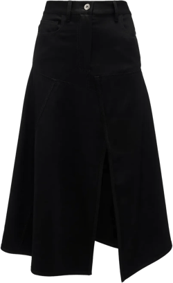hanky-hem asymmetric skirt