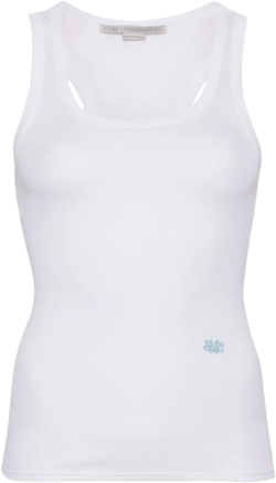 logo-embroidered tank top