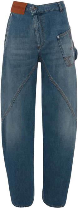 oversized twisted wide-leg jeans