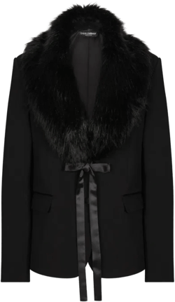 Long Sleeve Casual Jacket In Black