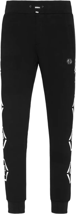 monogram-print track pants