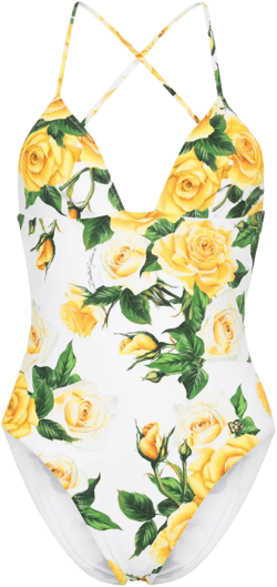 floral-print swimsuit