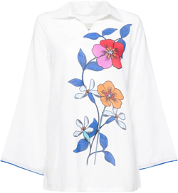 Hibiscus linen tunic