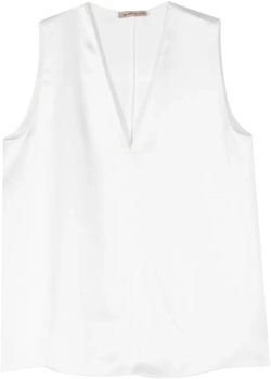 Tropeche sleeveless satin blouse