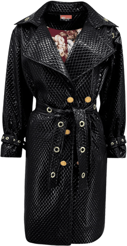 Women's Trinity Black Trench Coat