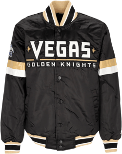 Men's Bomber Jacket Nhl Home Game Satin Jacket Vegkni In Original Team Colors