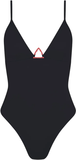 Shark-logo swimsuit