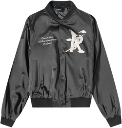 Storms In Heaven-print Bomber Jacket In Black