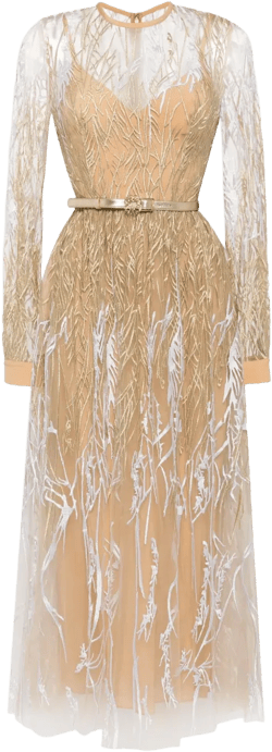Arboreal midi gown