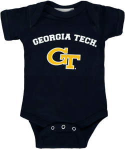 Babies' Infant Boys And Girls Navy Georgia Tech Yellow Jackets Arch & Logo Bodysuit