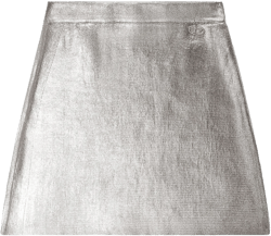 M-Isi metallic cotton mini skirt
