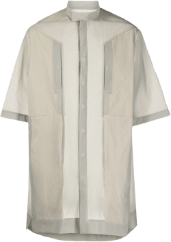 semi-sheer short-sleeve shirt