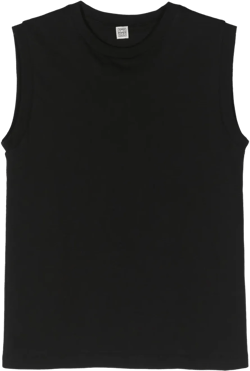 crew-neck organic cotton tank top 