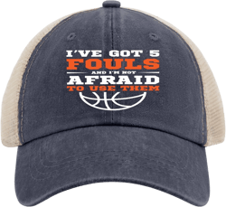 I've Got 5 Fouls and I'm Not Afraid to Use Them - Basketball Women Trucker Cap Fitted Golf Hats for Mens Fashionable Hat : Clothing, Shoes & Jewelry