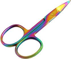 Rainbow Scissors Eyebrow Manicure Colorful Scissors Cutter Nail Makeup Tool Woman Lady DIY MANKEUP Fashion Equipment - Rainbow Titanium Scissors