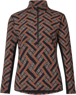 Kerrits Women's Plush Fleece Equestrian Half Zip Top – Midweight, Fleece-Lined Winter Riding Shirt, Horse Print, Great Layer Medium Buckle Up