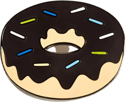 REAL SIC Donut Enamel Pin - Classic Simpsons Donut Pin for Backpacks, Jackets, Hats & Tops