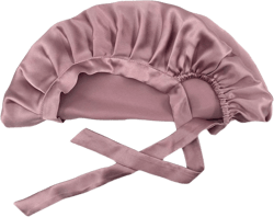 19 Momme 100% Silk Hair Bonnet Sleeping Curly for Women Hair Care with Adjustable Ribbons