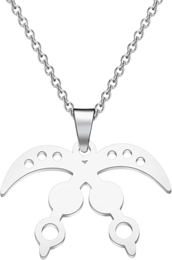 CENWA Stainless Steel Akofena Symbol Pendant Necklace/Sanfoka necklace/Dwennimmen Necklace for Men and Women