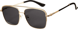 Cyxus Military Aviator Sunglasses for Men Trendy Pilot Shade Metal Frame Polarized Lens UV Protection for Outdoor P1122