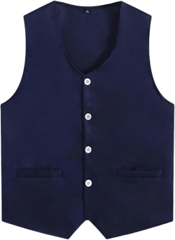YEAHDOR Women Men Volunteer Activity Vest Button Vest Work Wear Supermarket Uniform Navy Blue 3X-Large
