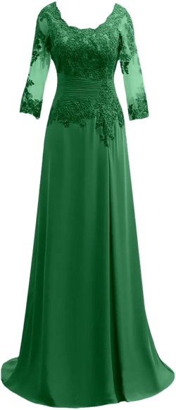3/4 Sleeve Chiffon Mother of The Bride Dresses Women's Lace Applique Wedding Guest Gowns Mother of The Groom Dresses : Clothing, Shoes & Jewelry