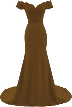 Lace Mermaid Prom Dresses for Women Off Shoudler Bridesmaid Dresses Long Sleeve Satin Formal Evening Party Gowns 22 Brown