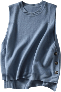 ZUEVI Women’s Sweater Vest Round Neck Knit Pullover Vests Trendy Classic Sleeveless Pullover Sweaters Tops