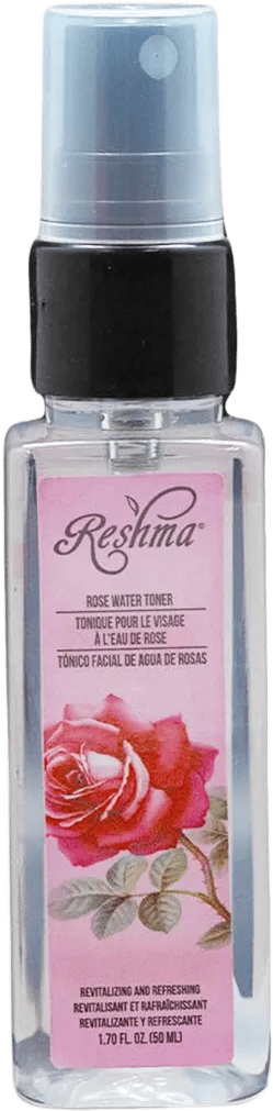 Reshma Beauty Travel Size Rose Water Toner Hydrating Mist for All Skin and Hair Types Plant-Based Facial Toner, No Dye Alcohol-Free, For Daily Use and Cruelty-Free, TSA Approved, 1.70 fl oz, Pack of 1