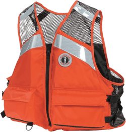 Mustang Industrial Mesh Life Jacket, Orange - Yellow/Navy Large/X-Large