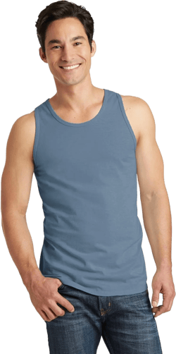 Port & Company Pigment-Dyed Tank Top. PC099TT Denim Blue