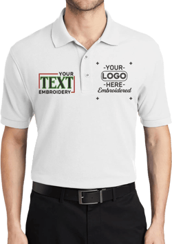 Custom Embroidered Polo Shirt for Men Personalized Embroidery Name Text Logo Golf Tee : Clothing, Shoes & Jewelry