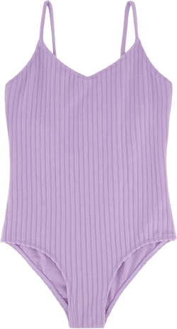 Billabong Girls' One-Piece Swimsuit with UPF 50+ Sun Protection, Quick Drying Bathing Suit 14 Lilac in Loop
