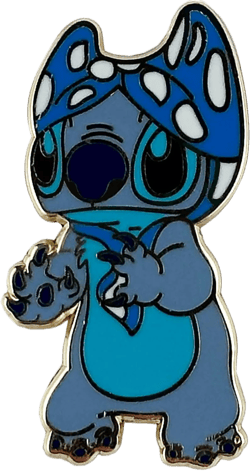 Disney Lilo & Stitch Characters - Stitch with a Bikini Top on His Head Pin