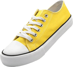 Unisex Low Top Lace Up Casual Canvas Shoes for Women and Men, Comfortable Lightweight Classic Fashion Sneakers Popular 2024, Zapatillas Casual De Lona De Moda para Hombre Y Mujer 8 Women/6 Men Yellow