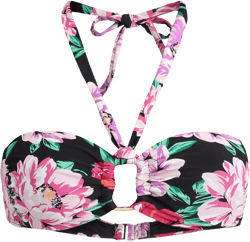 Time & Tru Time and Tru Women’s and Women’s Plus Floral Bandeau Bikini Top, Sizes XS-2X