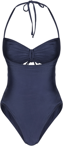 Navy Blue Cut Out Swimsuit