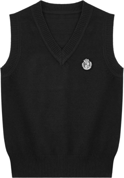 Unisex Girls Boys Sweater Vest Student Classic Solid School Uniform Sleeveless Knitwear Crochet Vest Top