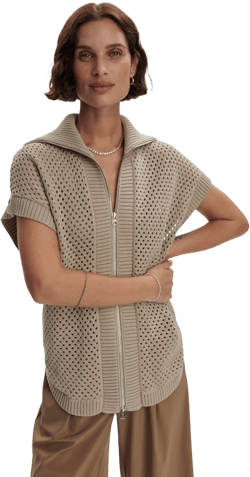 Varley Women's Gianna Zip Through Vest X-Large Cashmere Stone