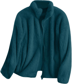 SHAOBGE Winter Coats For Women Fleece Jacket Women's Stand Up Collar Lined Teddy Jacket Warm Fleece Jackets Medium Gn2