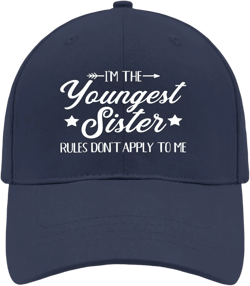 I'm The Youngests Sister Rules Not Applys to Me Womens Golf Hat Ball Hats for Women Cap Light Weight Visor Hat Navy One Size
