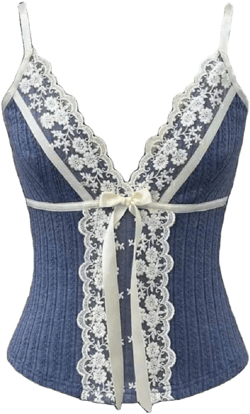 Coquette Aesthetic Camisole Spaghetti Strap Deep V Neck Lace Patchwork Knitted Skinny Crop Tank Top Vintage 90s at Amazon Women’s Clothing store