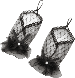 Lady Evening Dinner Gloves Lace Elegant Short Gloves 1920s Women Black Lacy Bridal Wedding Gloves