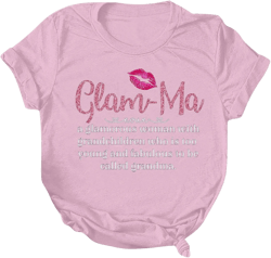 2025 Mom Shirt for Women Vintage Graphic Print Mom T Shirt Summer Oversized Tops Funny Letter Printed Tee A02-pink Small