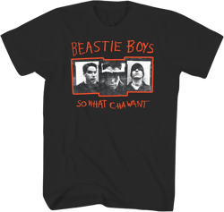 Beastie Boys T Shirt So What Cha Want Adult Black Short Sleeve 90s Rap Vintage Style Graphic Tees XX-Large Black