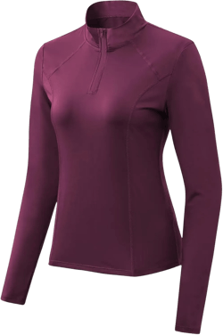 Women's Athletic Pullover Jacket Quarter Zip Tennis Shirts Lightweight Running Workout Base Layer Tops
