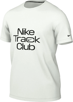 Nike Men's Track Club Dri-FIT Short-Sleeve Running Shirt L White/Black
