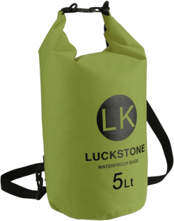 5L Dry Bag Waterproof Roll Top Sack for Beach, Hiking, Kayaking, Fishing, Camping,Waterproof Drift Diving Multifunctional Seal Beach Bags Dry Bag Backpack Phone Pouch (Green)