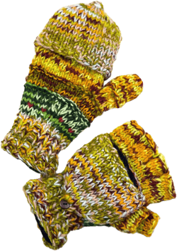 Wool Glittens, Wool Expedition Weight Survival Gloves, Wool Flip-Top Mittens, Wool Convertible Gloves, Wool Convertible Mittens, Texting Gloves, Wool Convertible Mittens, Multi-Earthy Colors