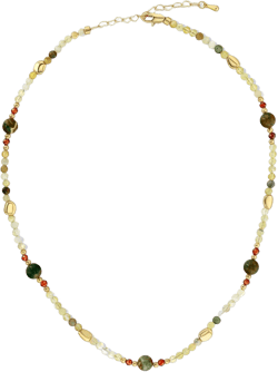 Light Green White Brown Beaded Natural Opal Stone Healing Statement Necklace Choker for Women by SNGIA, Colorful Quartz Trendy Birthstone Jasper Gemstone Bohemian Preppy Retro Bold Handmade Exaggerated Jewelry Gifts, Vintage Unique Cute Baroque Summer Beach Fashion Nickle Free Rhinestone Accessories